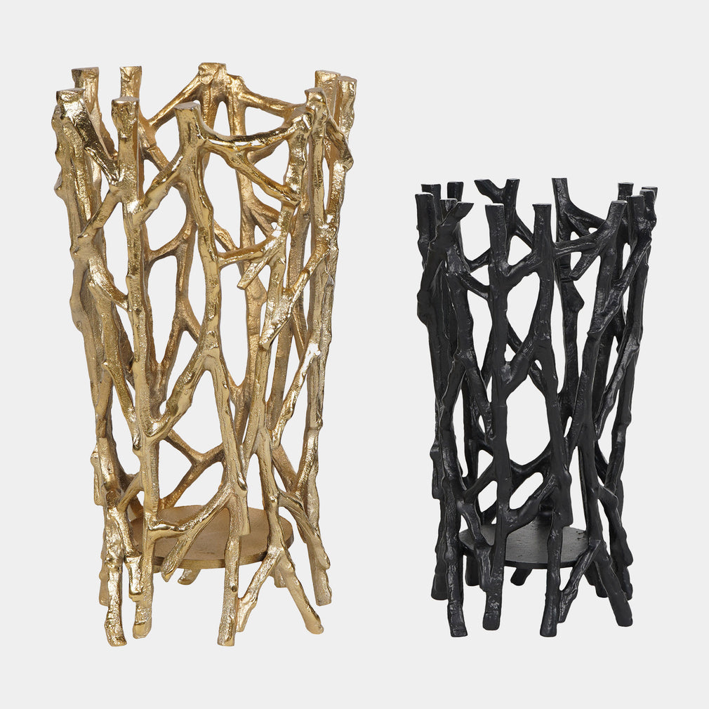 Twig - Pillar Candle Holder, Gold