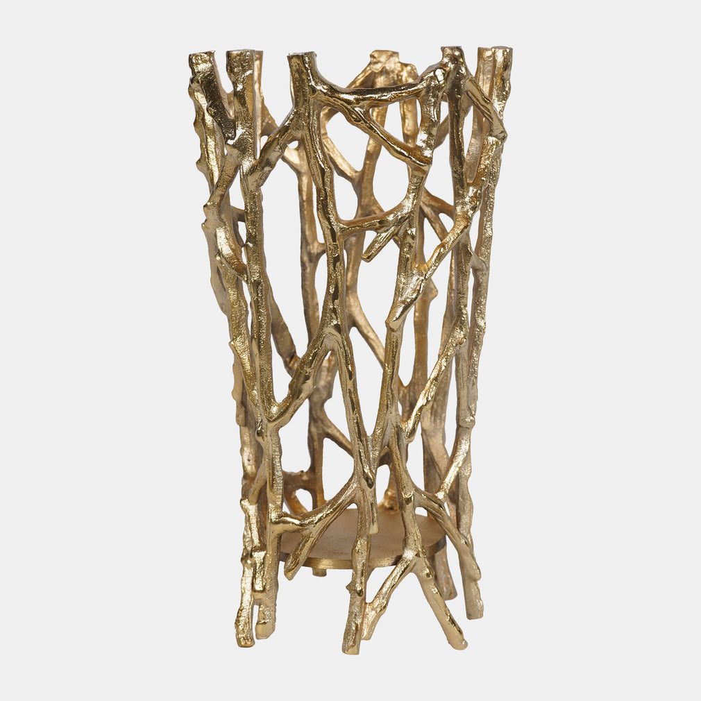Twig - Pillar Candle Holder, Gold