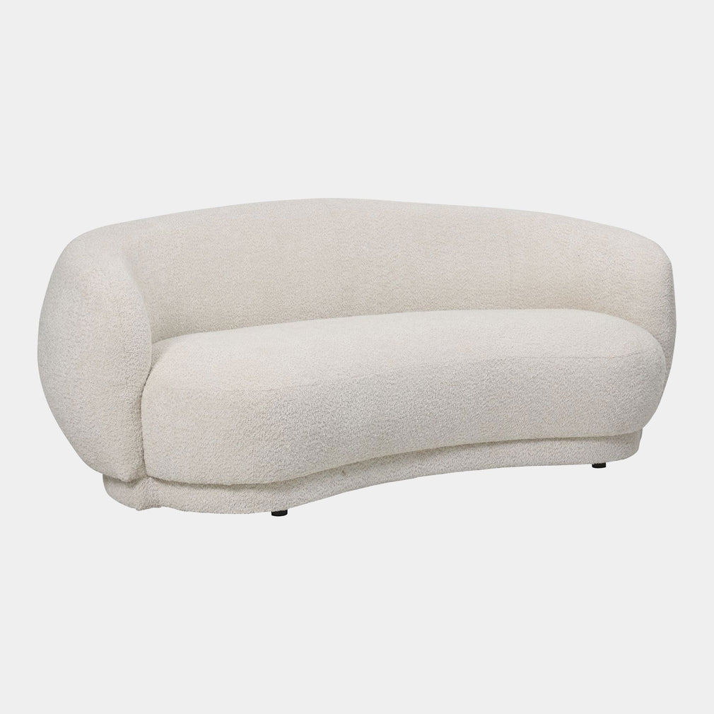 Crescent - 3 Seat Sofa, Boucle Fabric Cream