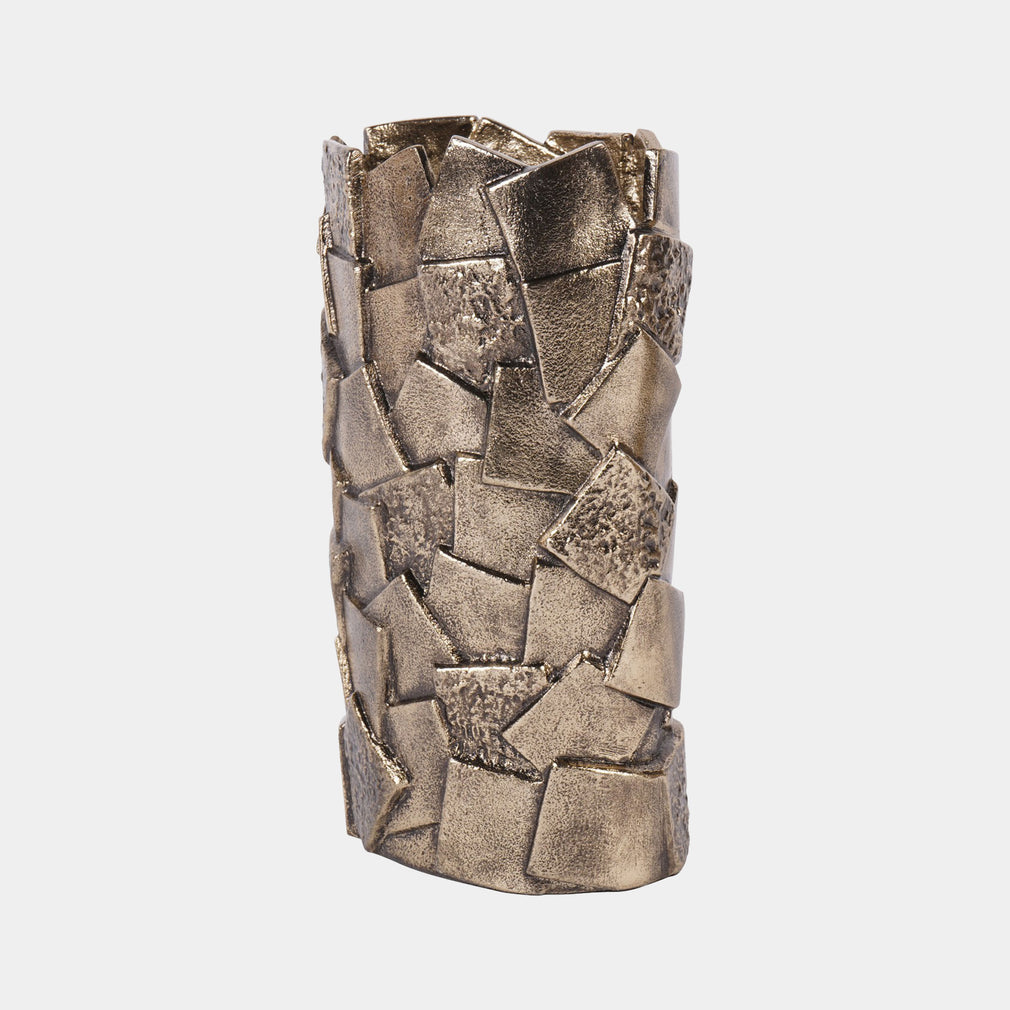 Montrose - Metal Vase, Antique Gold