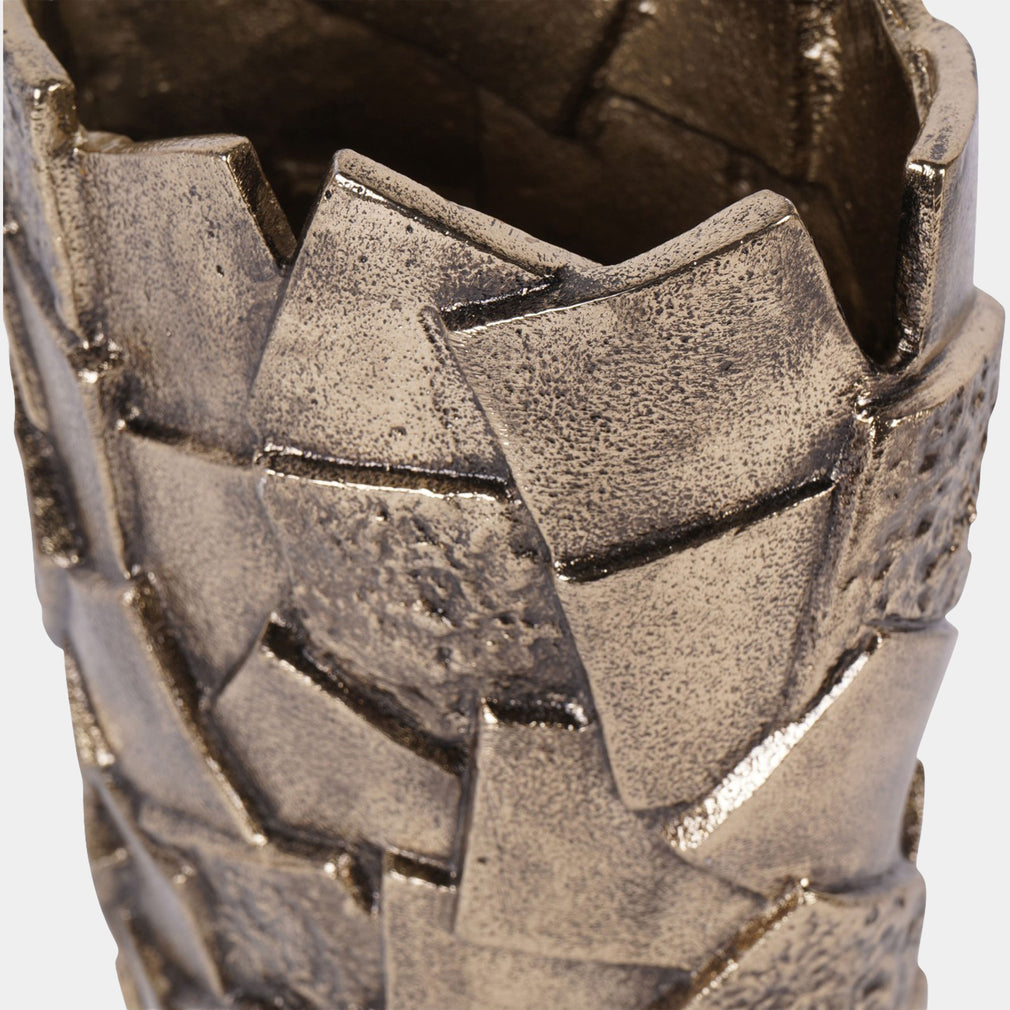 Montrose - Metal Vase, Antique Gold