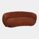 Crescent - 3 Seat Sofa, Boucle Fabric Terracotta