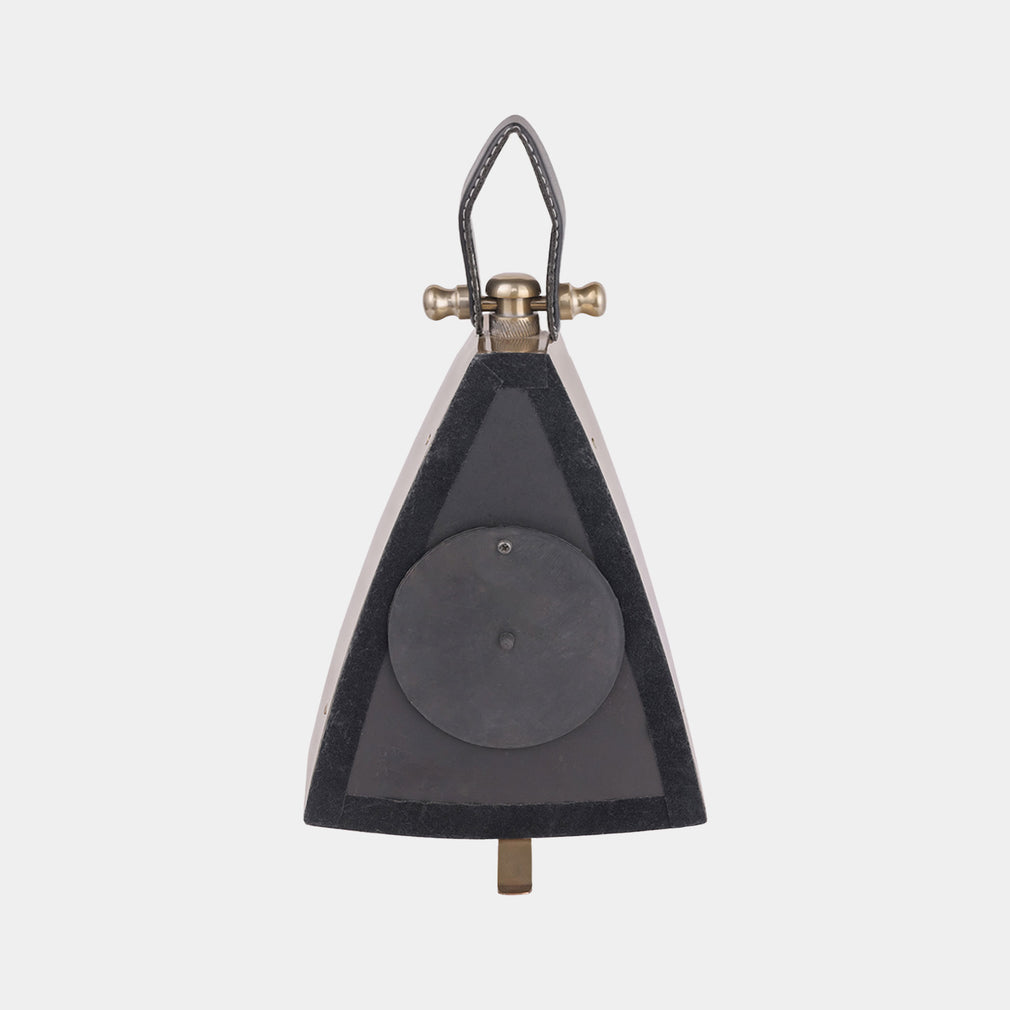 Isosceles Curved - Brass Mantel Clock, Small