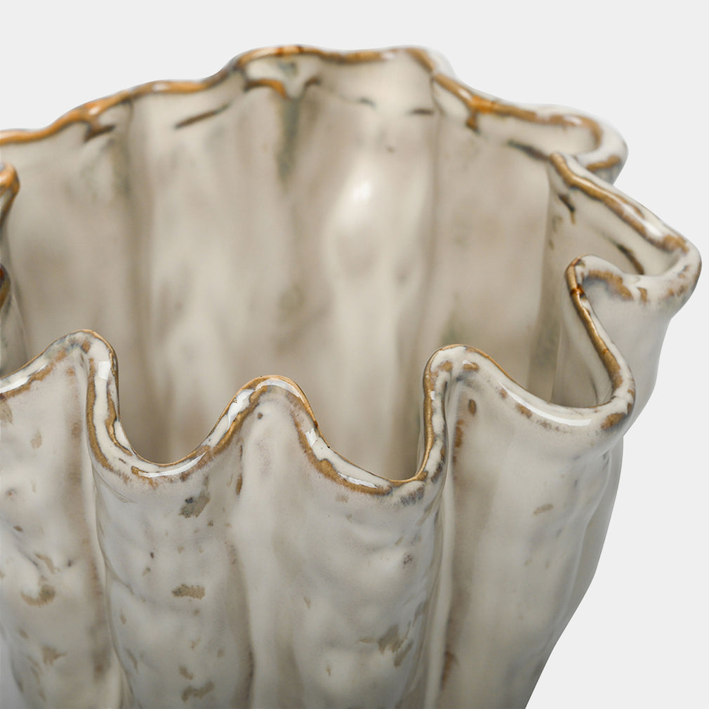 Coralie - Ceramic Vase, Neutral