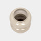 Ovolo Small - Metal Vase, Cream