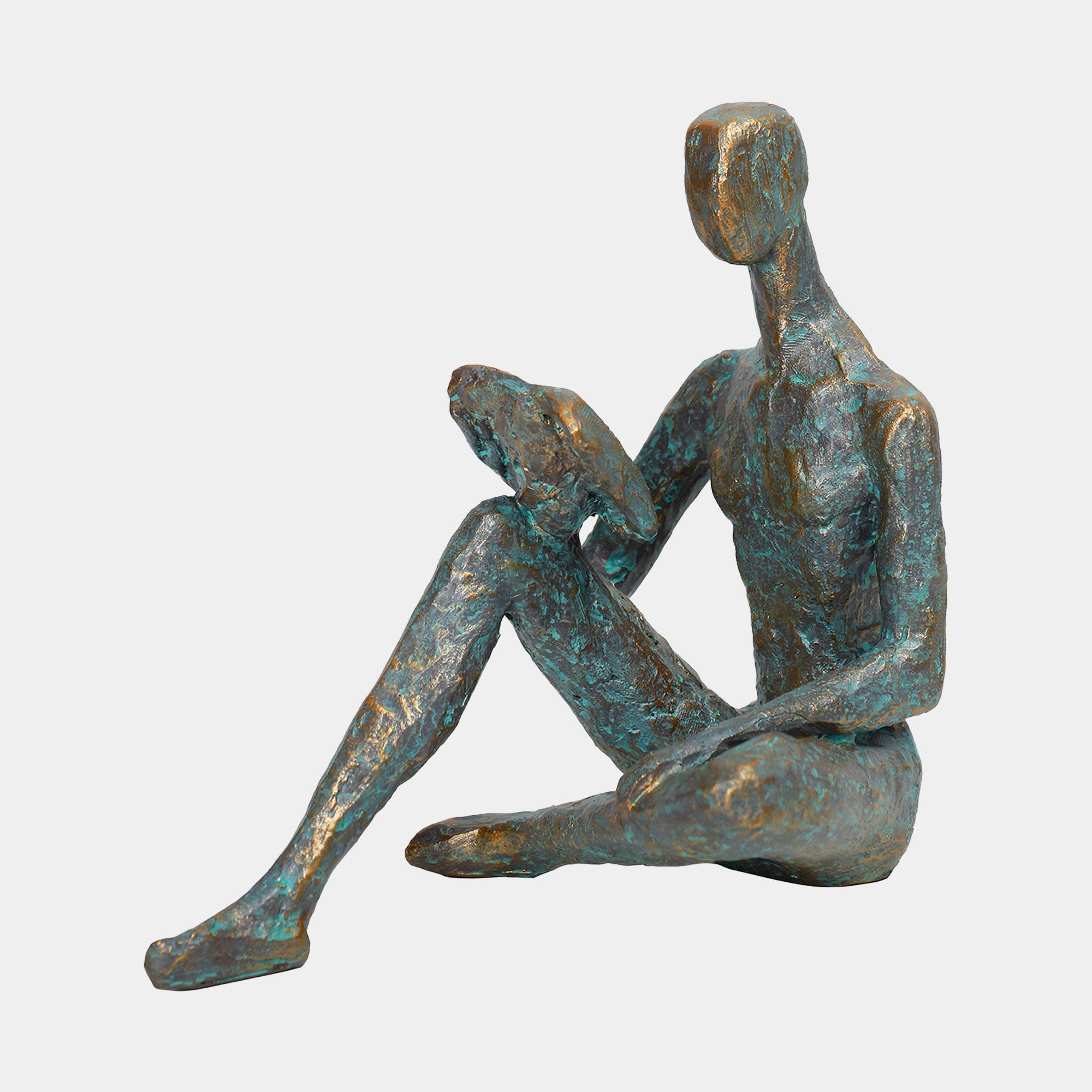 Quiet Reflection - Verdigris Sculpture