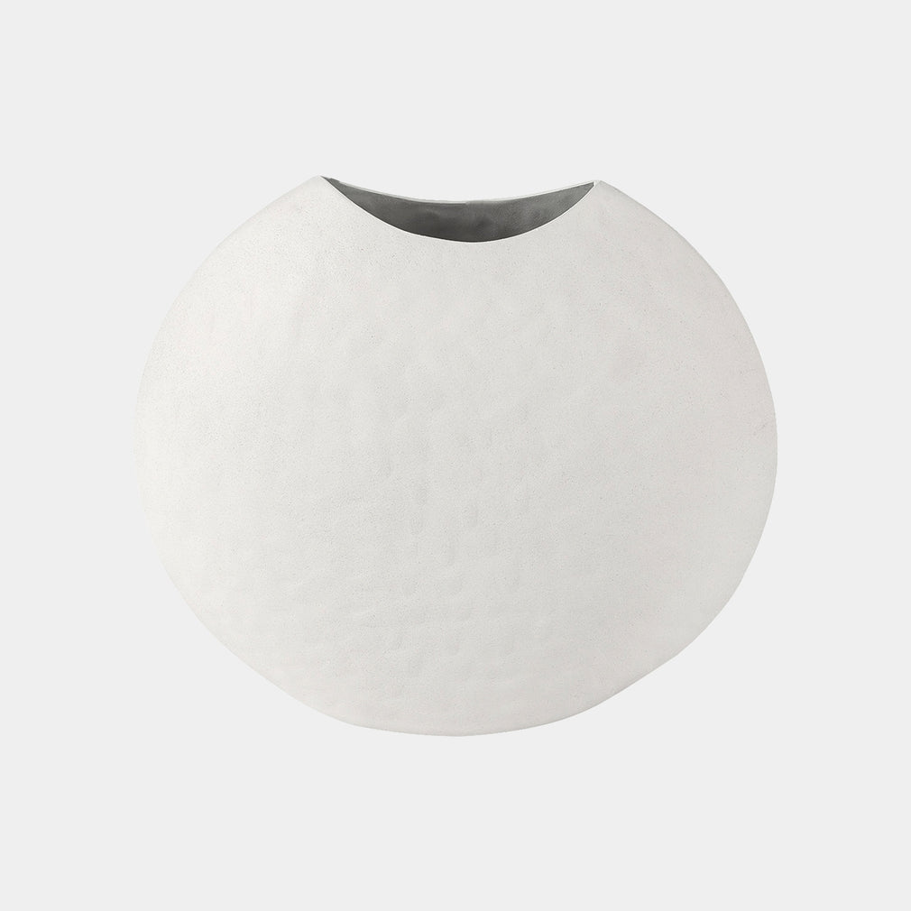 Samui - Stonewash Moon Vase, White