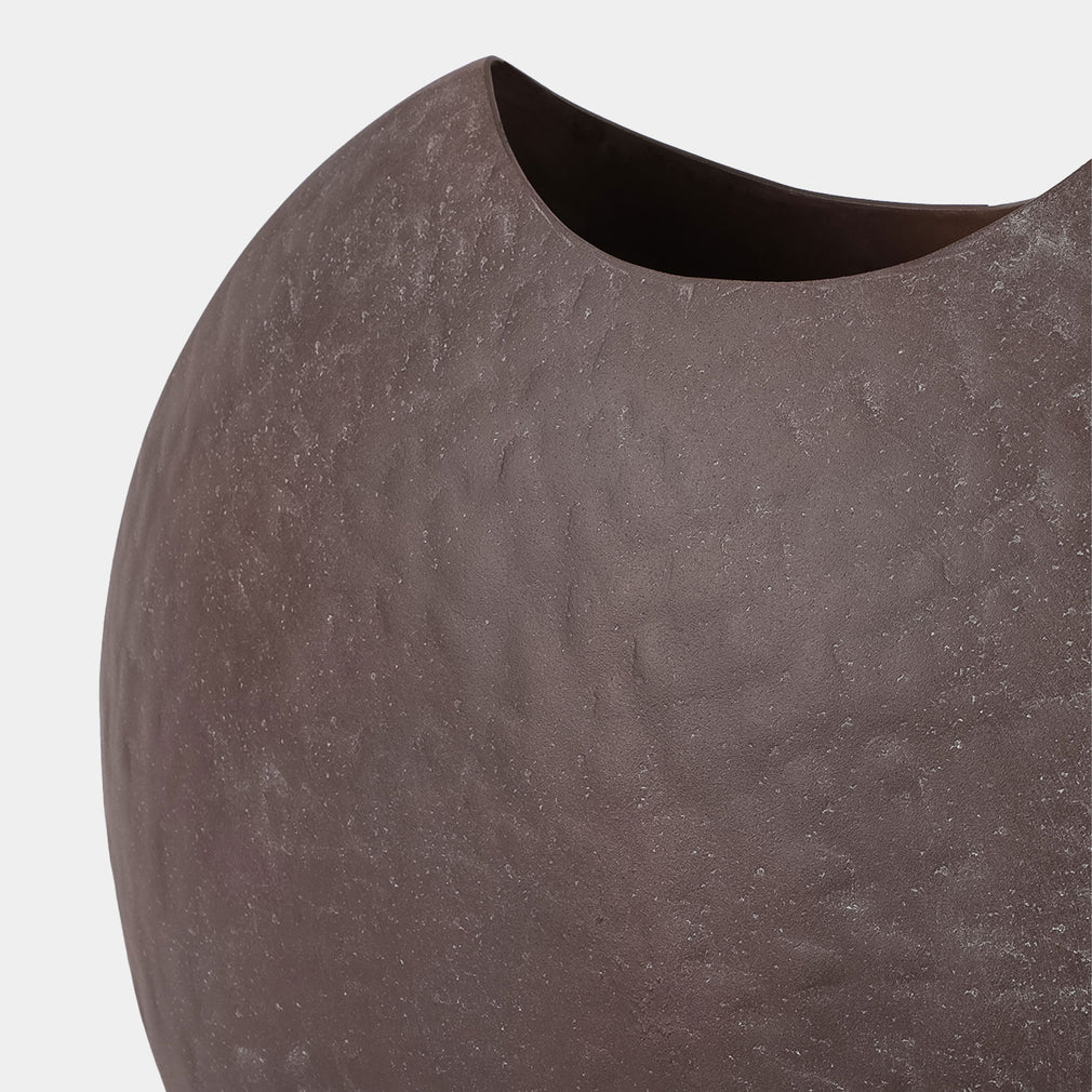 Samui - Stonewash Moon Vase, Brown