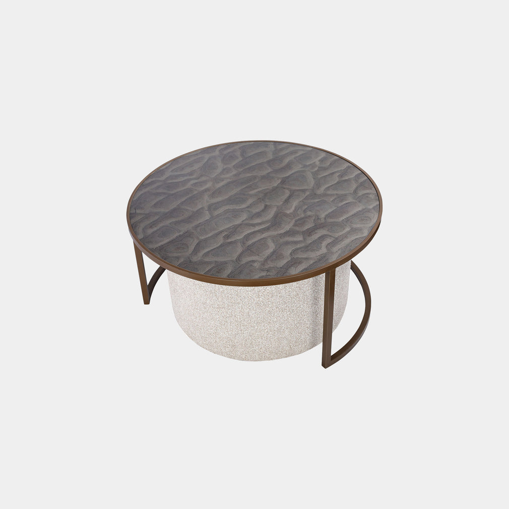Shimmer - Coffee Table & Nesting Pouffe