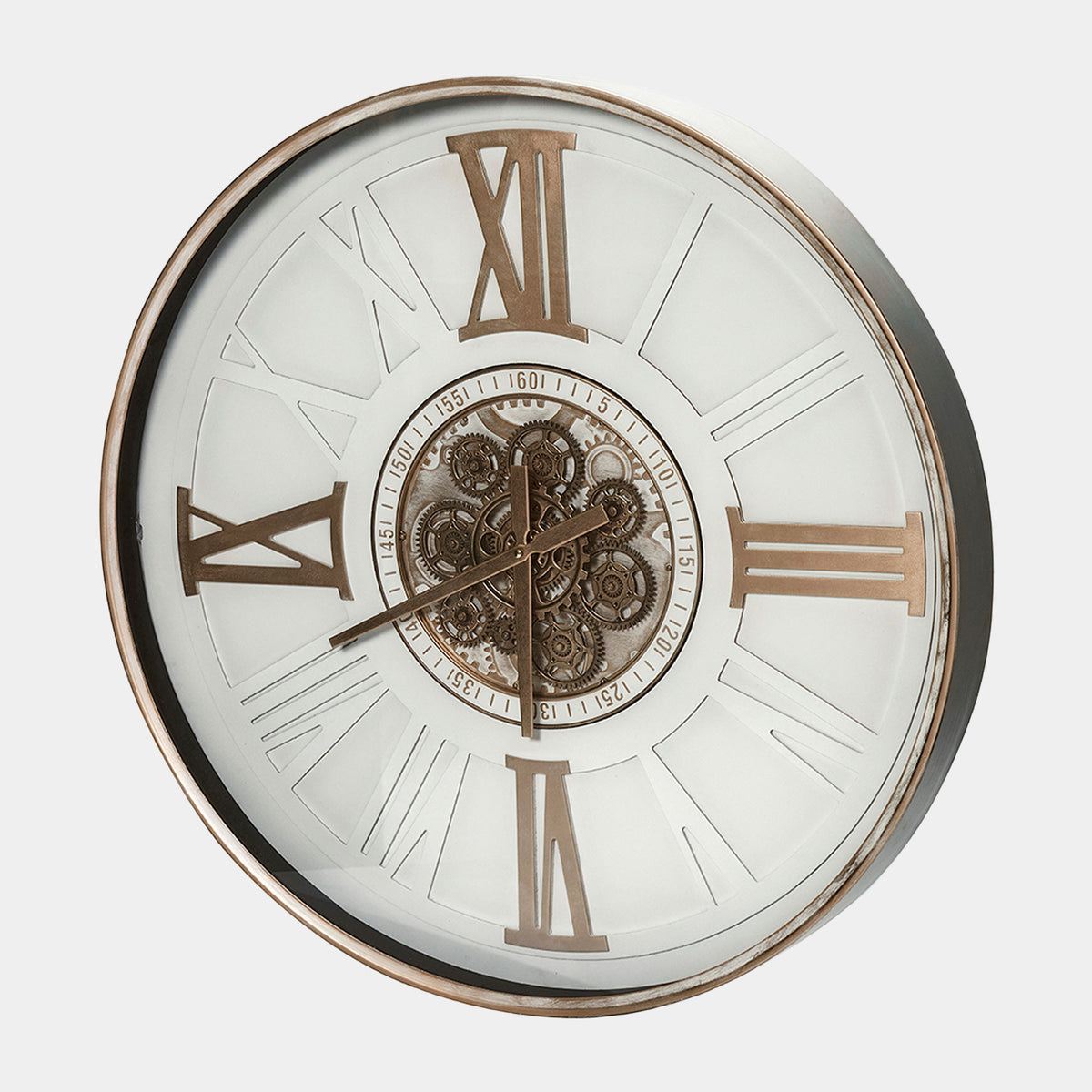 Whitford Cog - Wall Clock, Antique Gold & Ivory