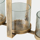 Bow 3 Light - Hurricane Candle Holder, Aged Gold