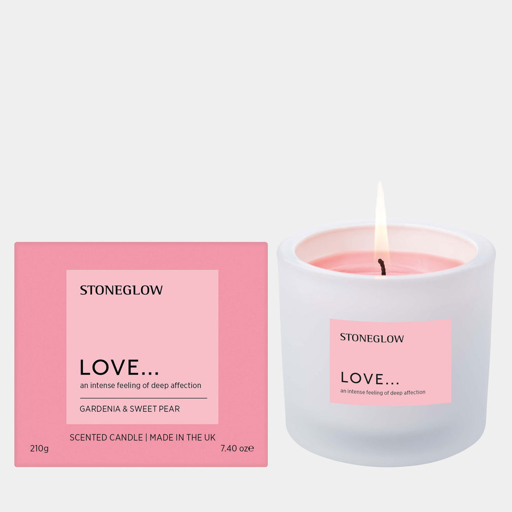 Stoneglow Affirmations - Love Reed Diffuser & Scented Candle, Set Of 2