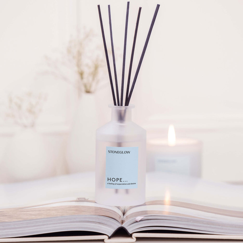 Stoneglow Affirmations - Hope Reed Diffuser & Scented Candle, Set Of 2