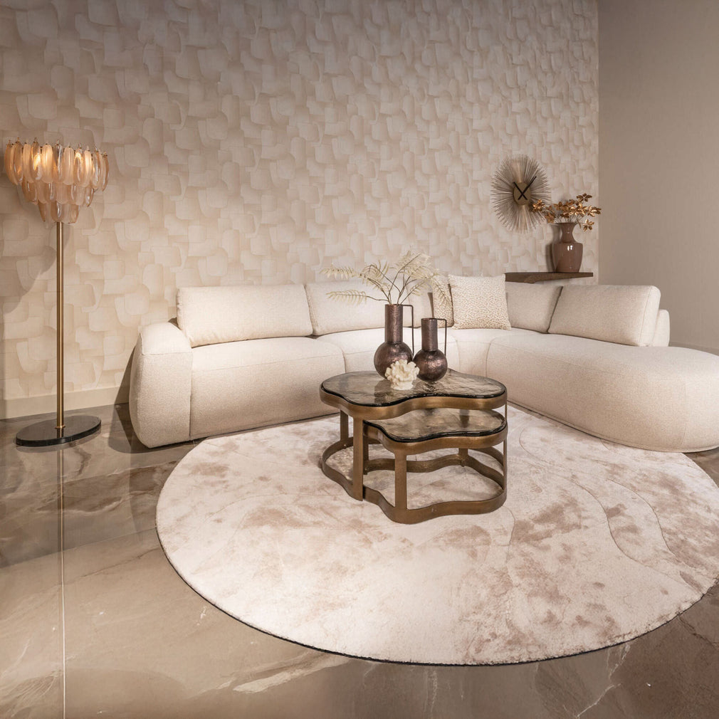 Haze - Antique Brass Coffee Tables, Set Of 2