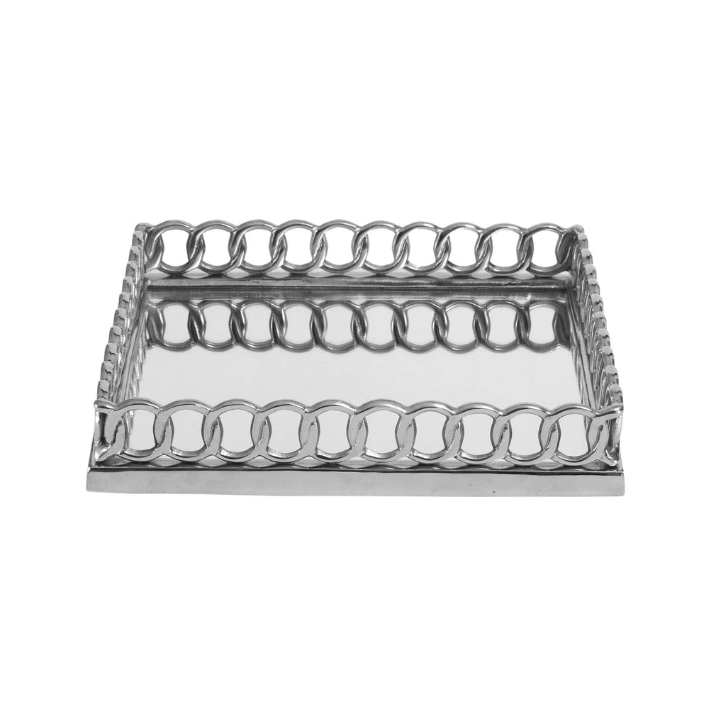 Chain Link Tray - Mirrored Small