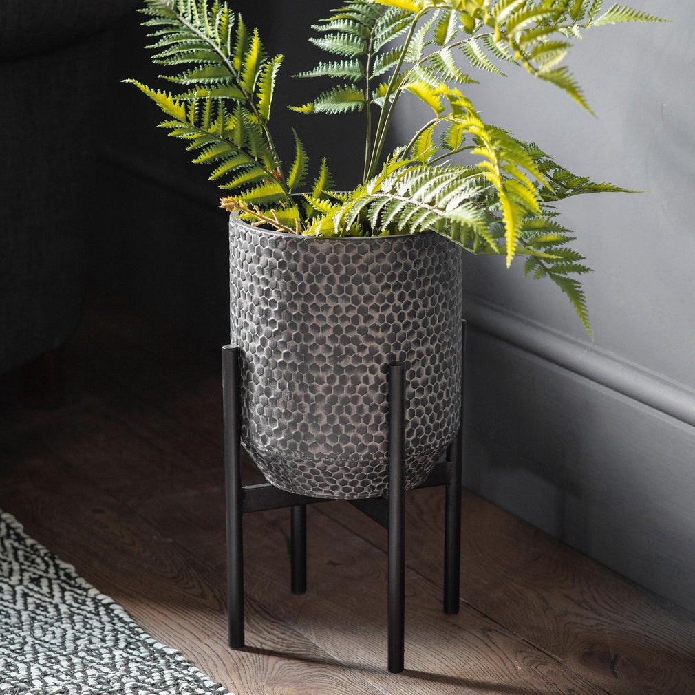 Felix Metal Planter Black Small