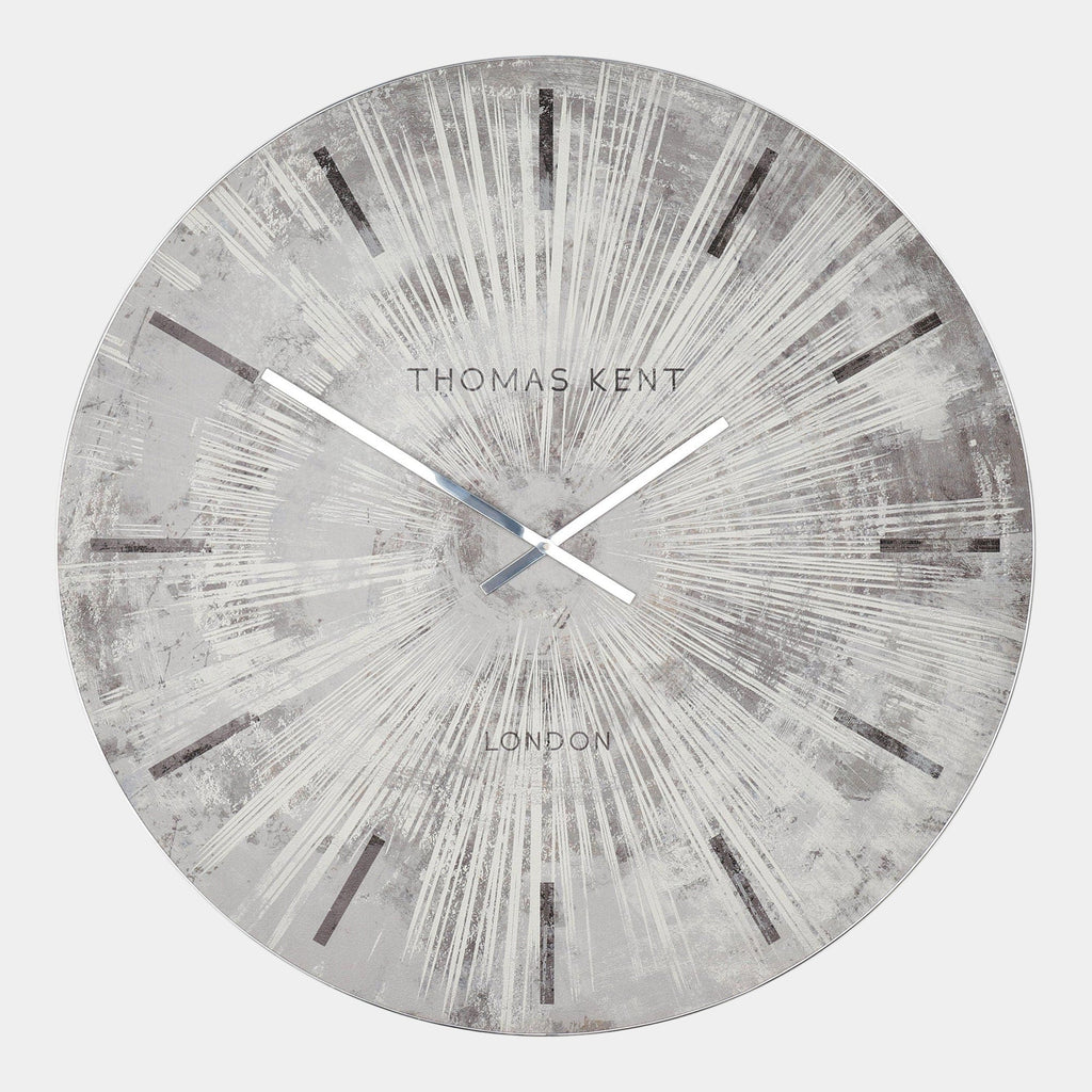 Starburst Grand Wall Clock Silver