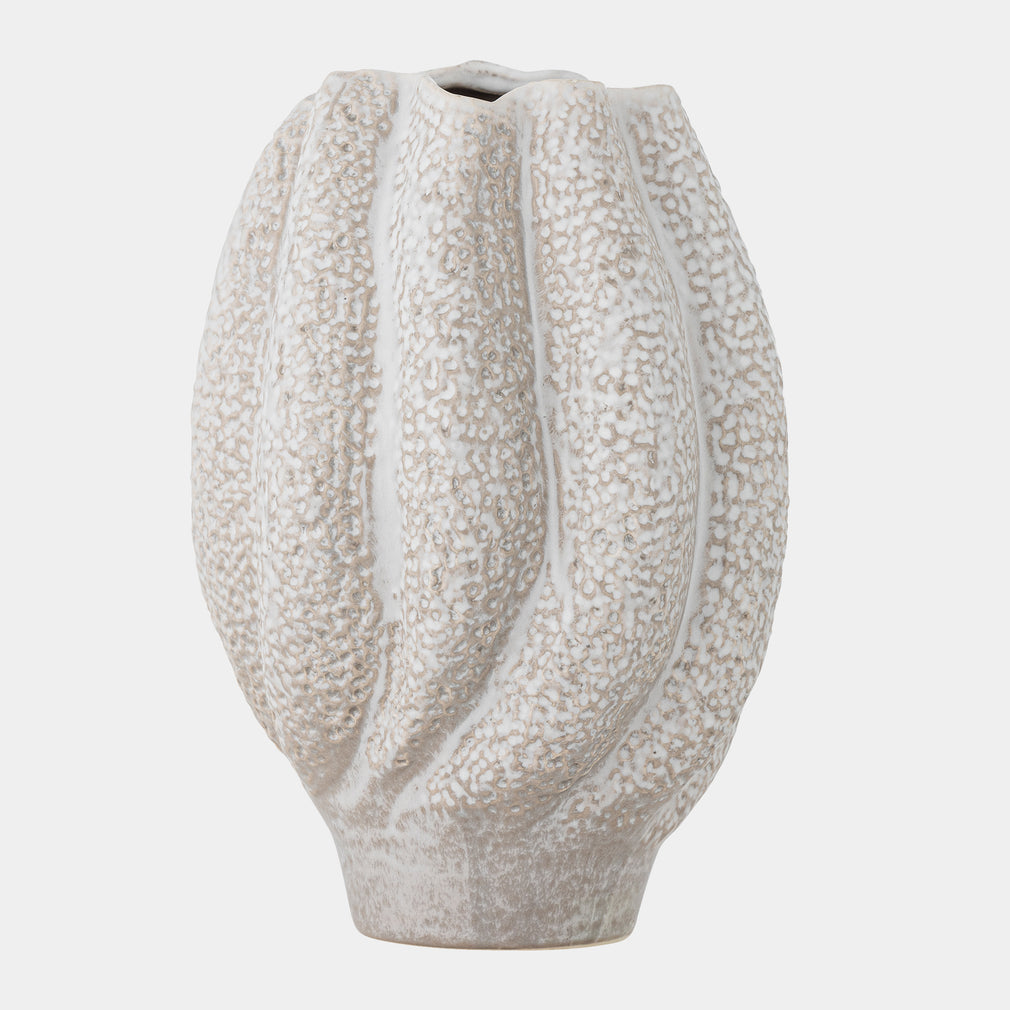 Cove - Stoneware Vase, White