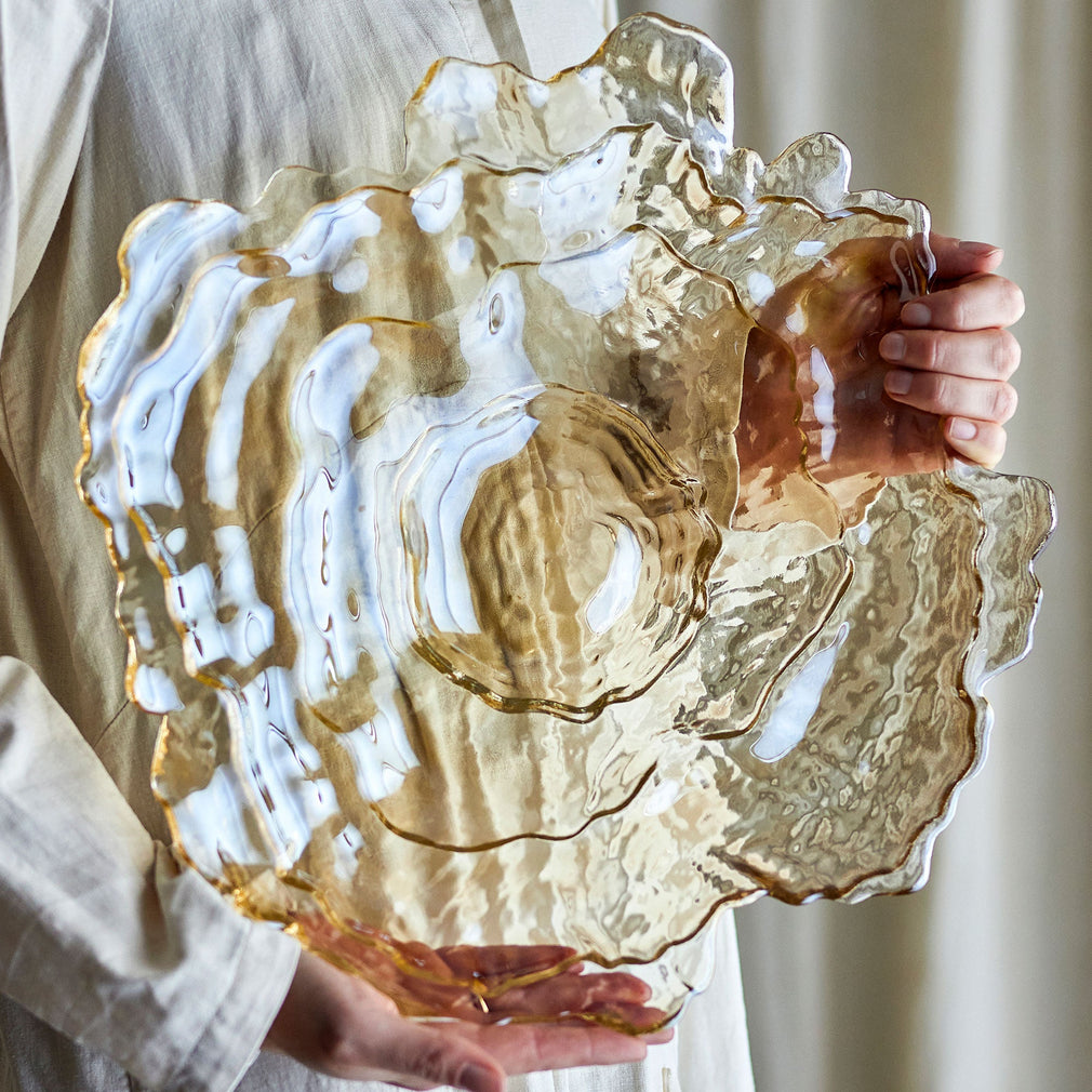 Asimi - Decorative Bowl, Neutral Glass