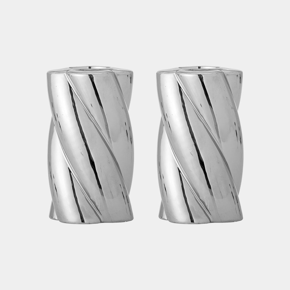 Silvia - Silver Candle Holder