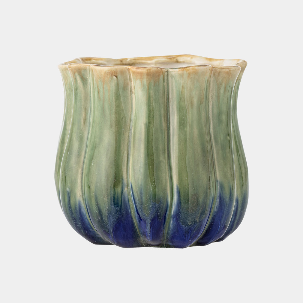 Jenner - Stoneware Flowerpot, Green