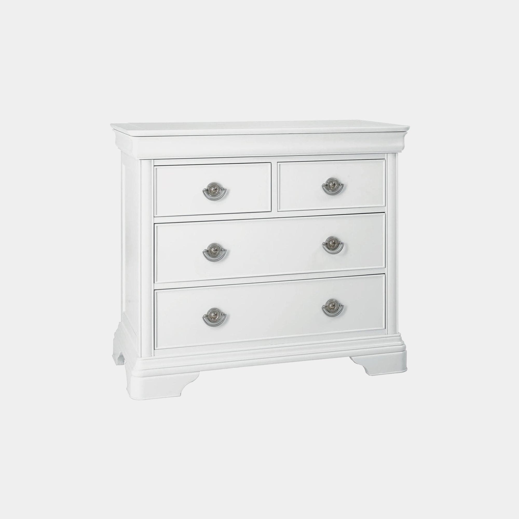 Lace - 2+2 Drawer Chest, White Paint | Lowest Price