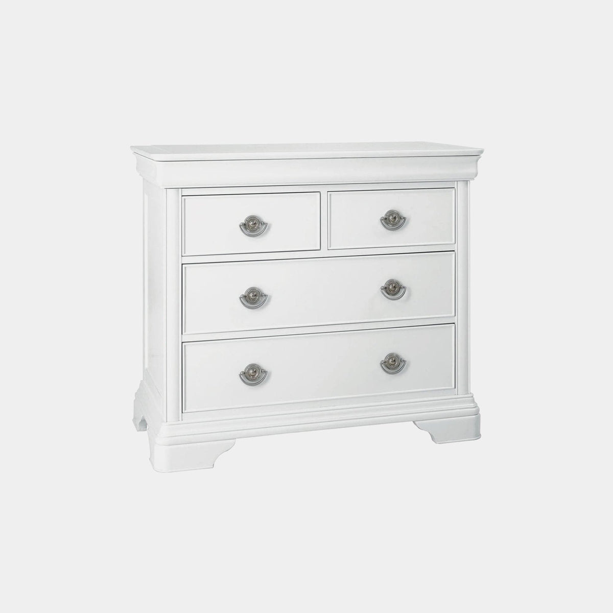 Lace - 2+2 Drawer Chest, White Paint | Lowest Price