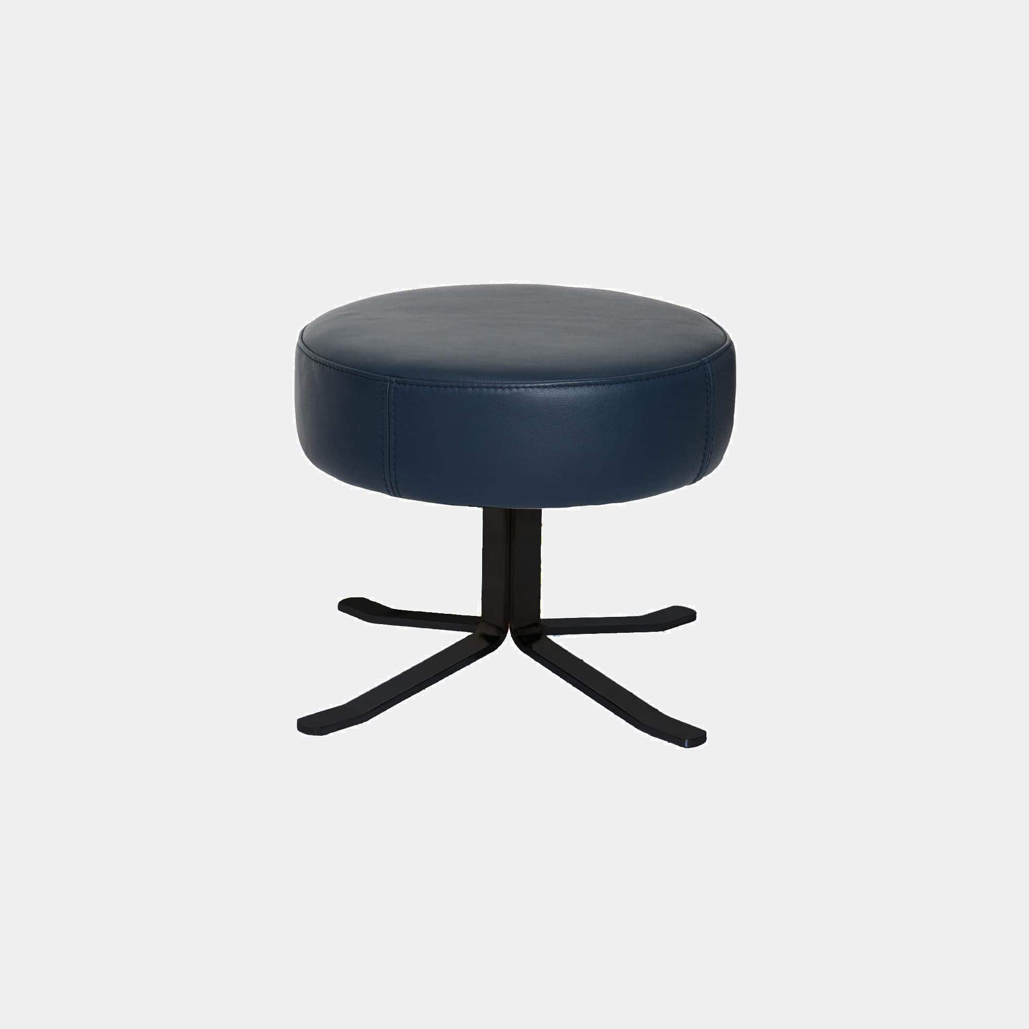Footstool In Dalmata Leather