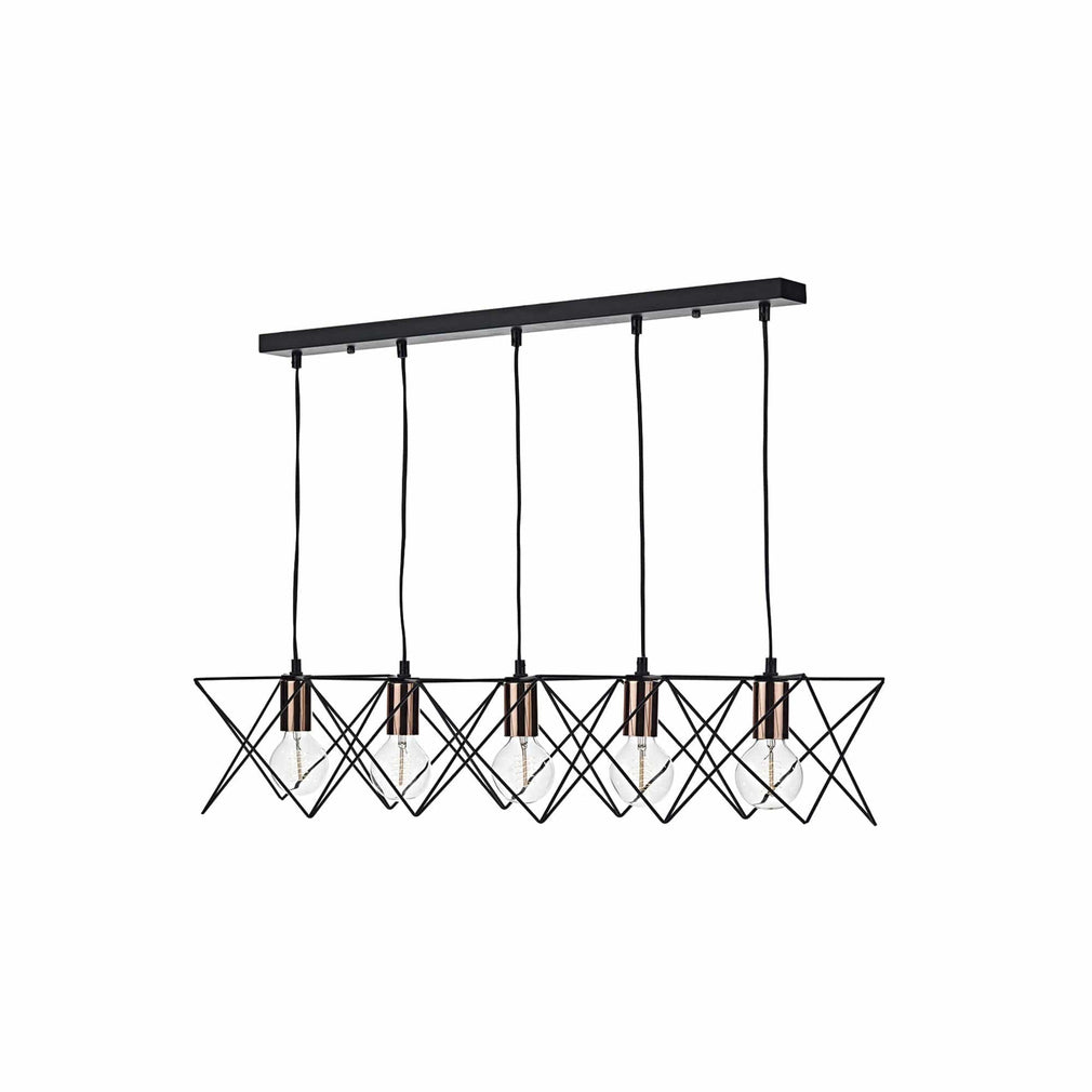 Mimirella 5 Bar Pendant Black Copper