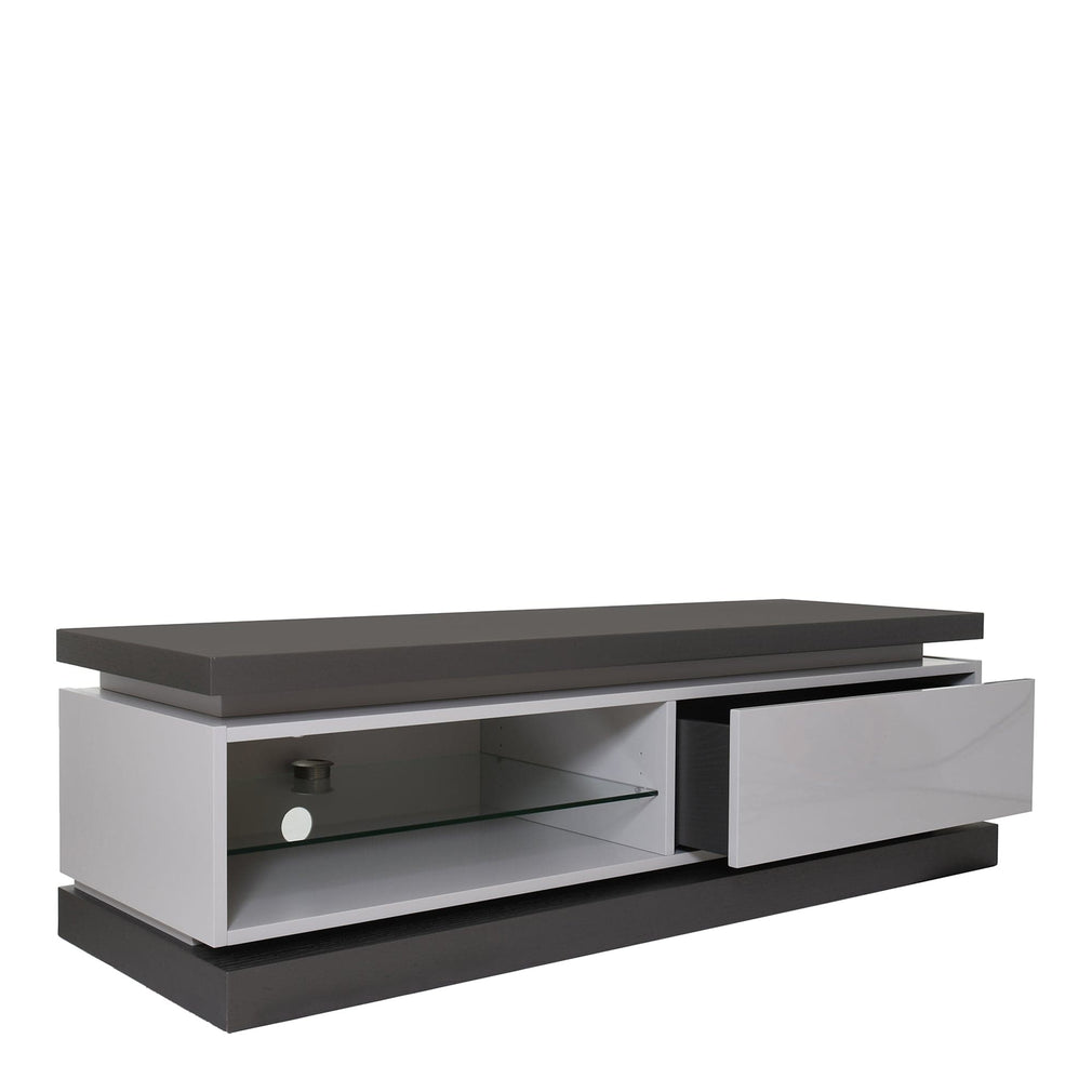 TV Unit 1600 Top/Plinth Oak Lacquered Stucture & Fronts  WITHOUT  LEDS