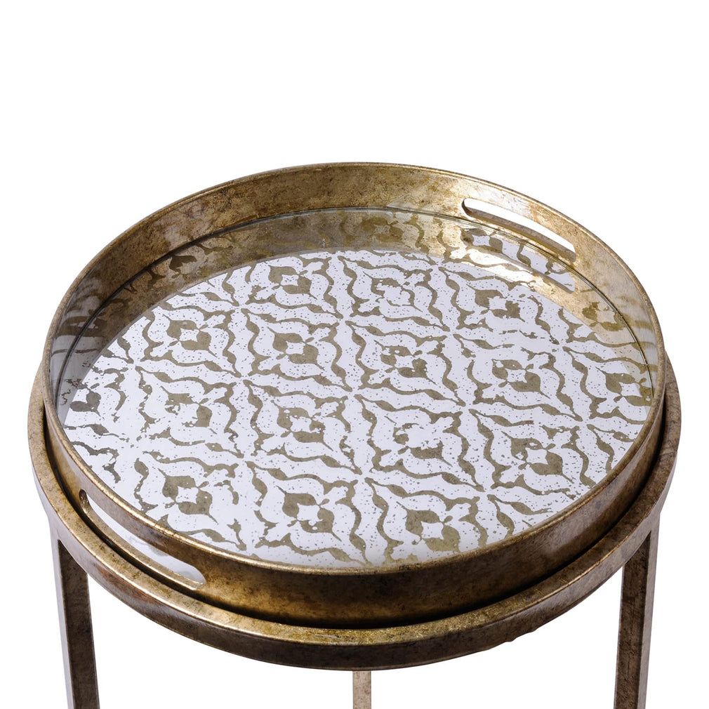 Danube - Set Of 2 Side Tables In Antique Gold