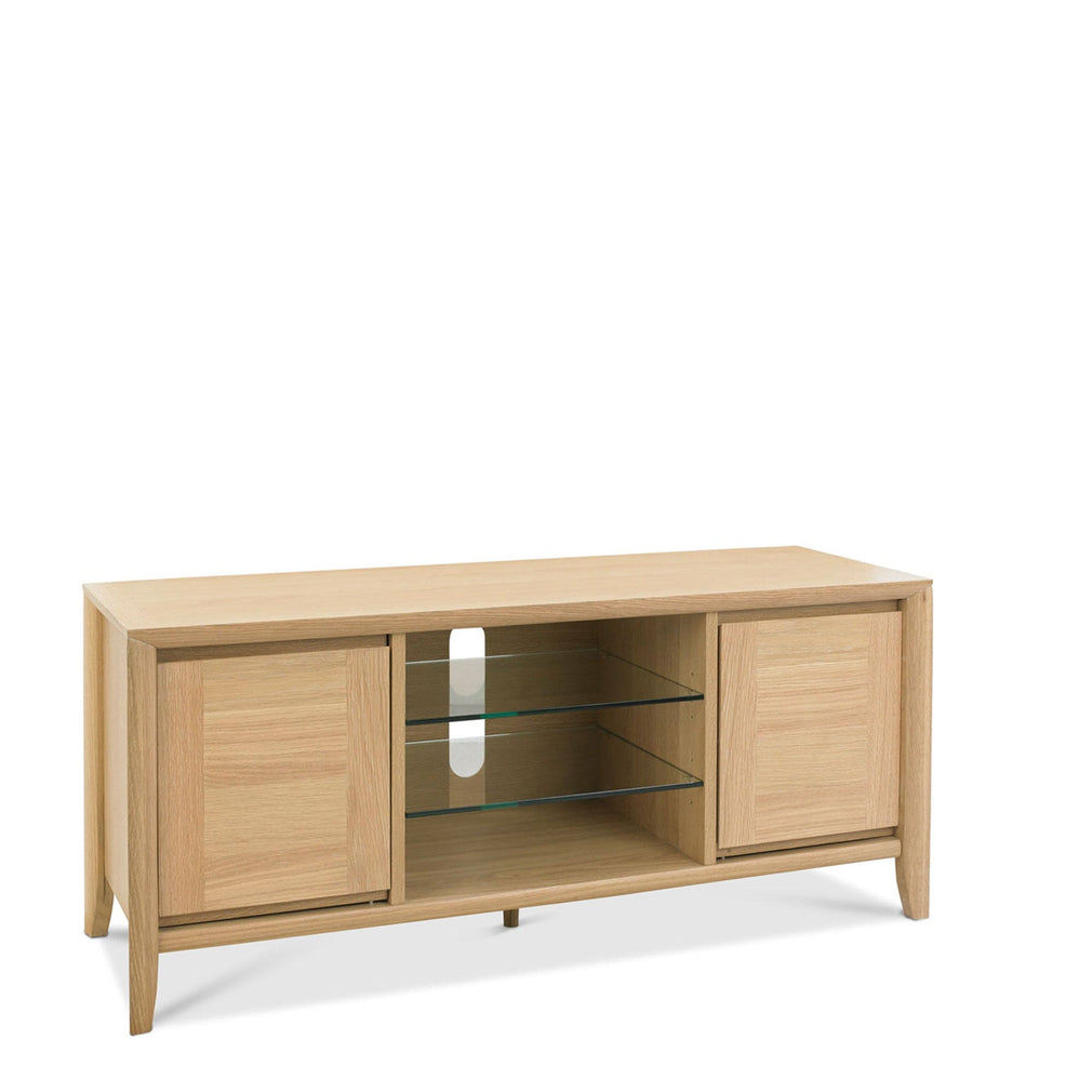 Entertainment Unit With Oak Finish