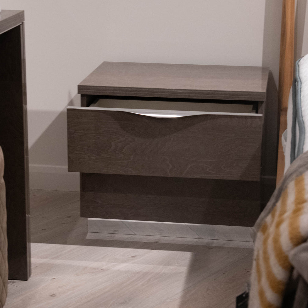 Treviso - Bedside Cabinet Small Silver Grey - Item As Pictured