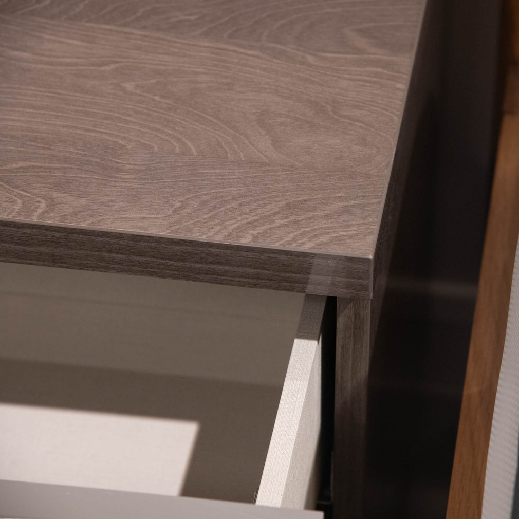Treviso - Bedside Cabinet Small Silver Grey - Item As Pictured