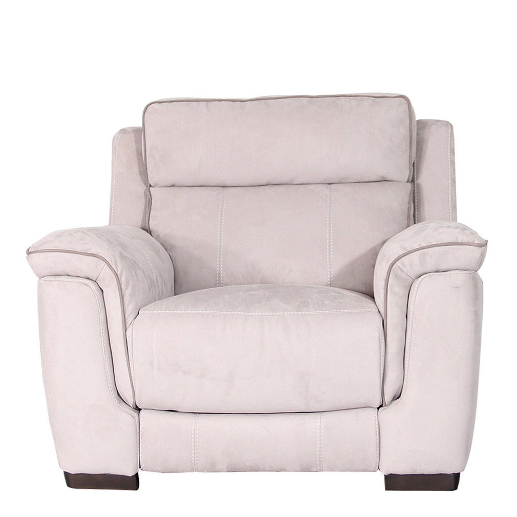 Monza Fabric - Power Recliner Chair In Fabric Mad 02 Silver Grey/Mad 03 D Grey