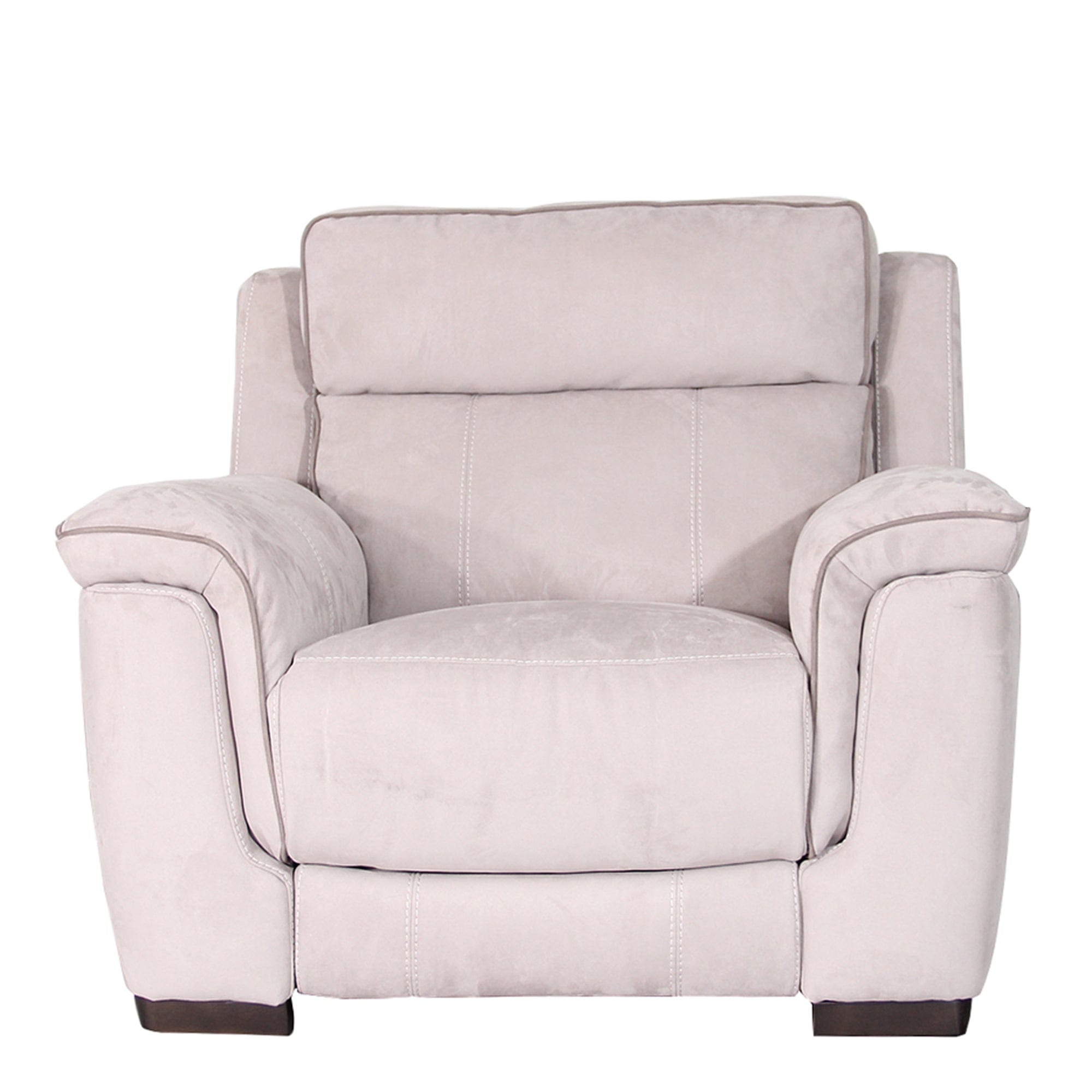 Monza Fabric - Power Recliner Chair In Fabric Mad 02 Silver Grey/Mad 03 D Grey