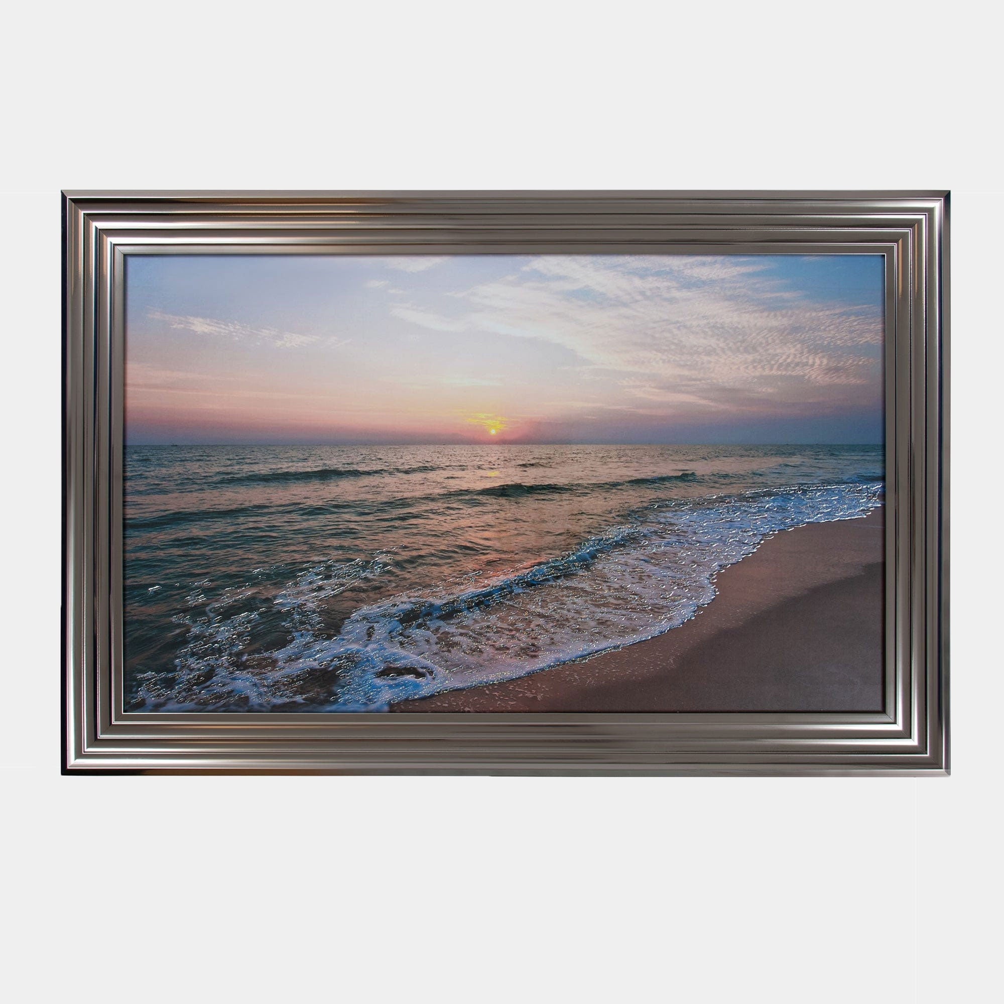 The Beach - Framed Liquid Wall Art