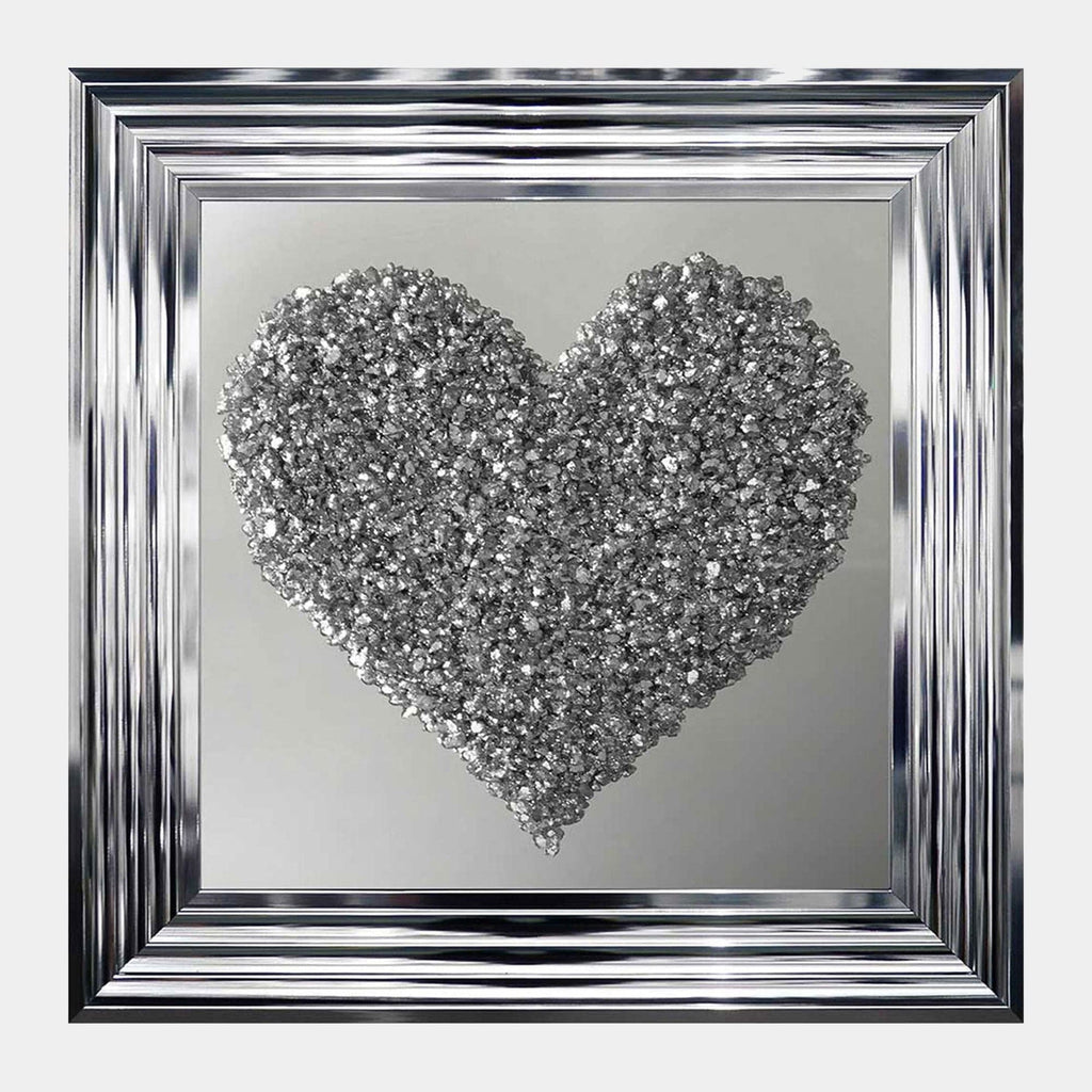 Glass Heart Framed Wall Art