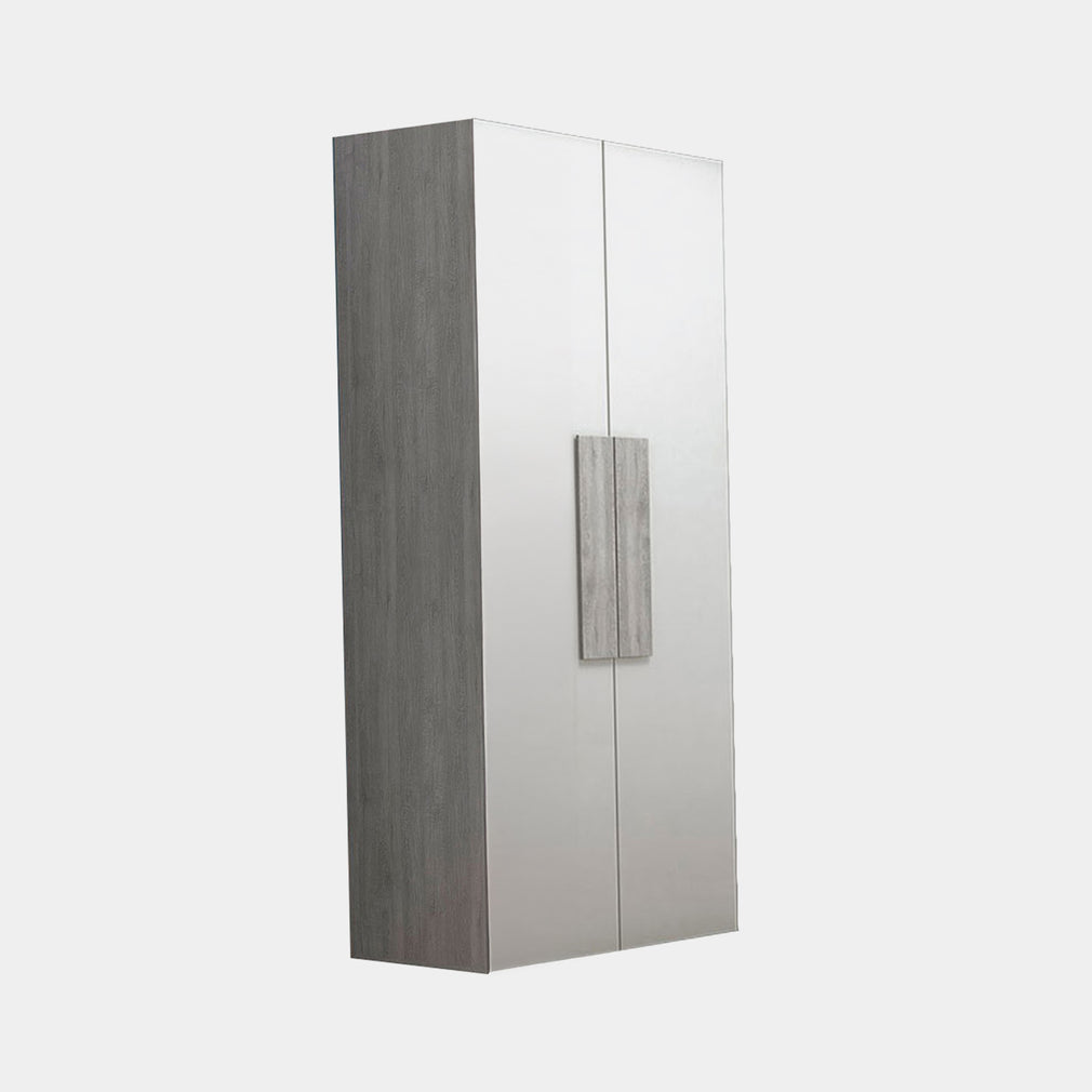 2 Doors Wardrobe Titanio/Silver Ash (Self Assembly Required)