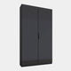 5F9J 101cm 2 Door Hinged Wardrobe With Coloured Glass Front