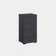 6G25 40cm 4 Drawer Narrow Chest With Coloured Glass Front