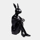Rabbit - Black Abstract Sculpture