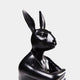 Rabbit - Black Abstract Sculpture