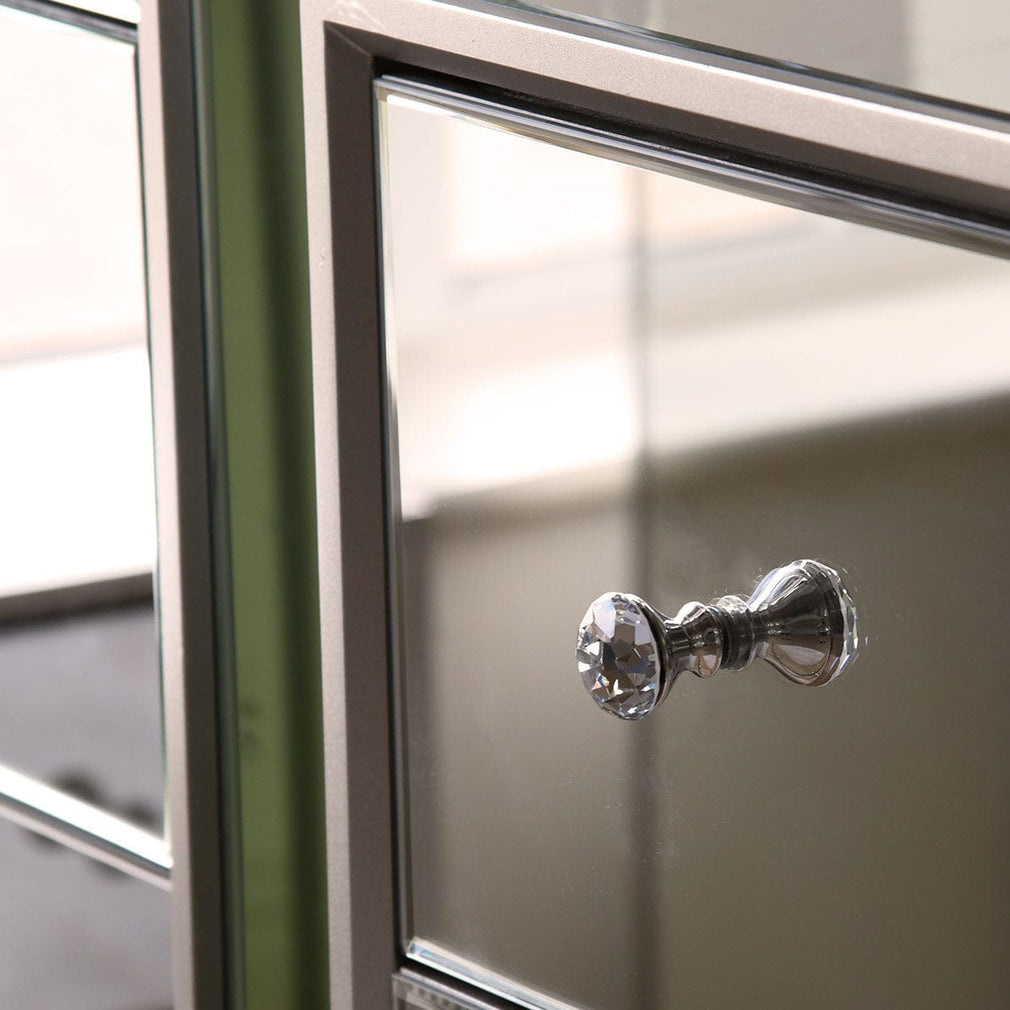 5 Drawer Tall Boy Mirrored