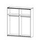 181cm 2 Door Sliding Robe AN849 White/Mirror (Self Assembly Required)