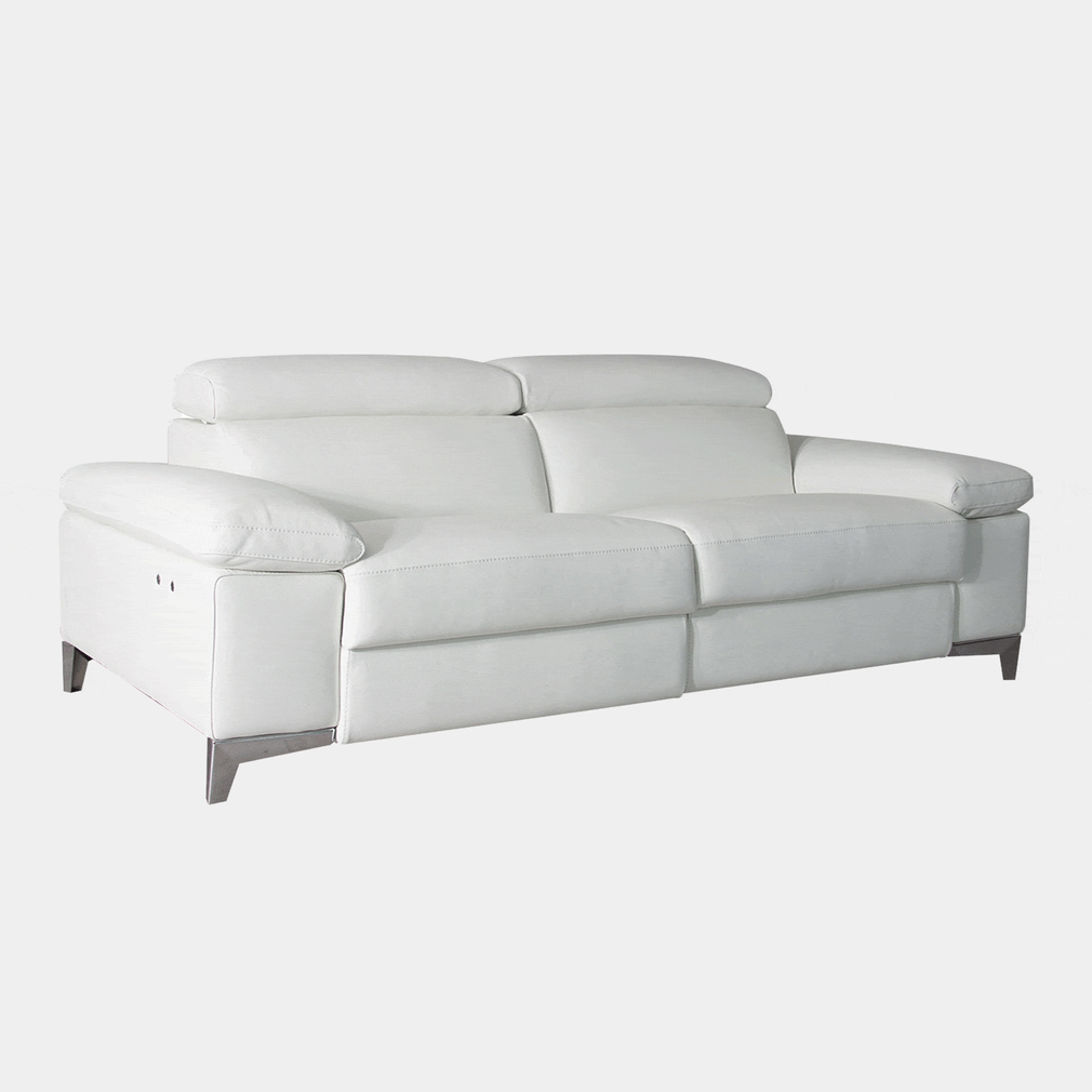 3 Seat Sofa With Power Recliners In Leather Cat CB