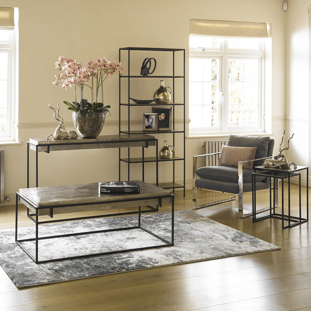 Console Table Champagne Finish