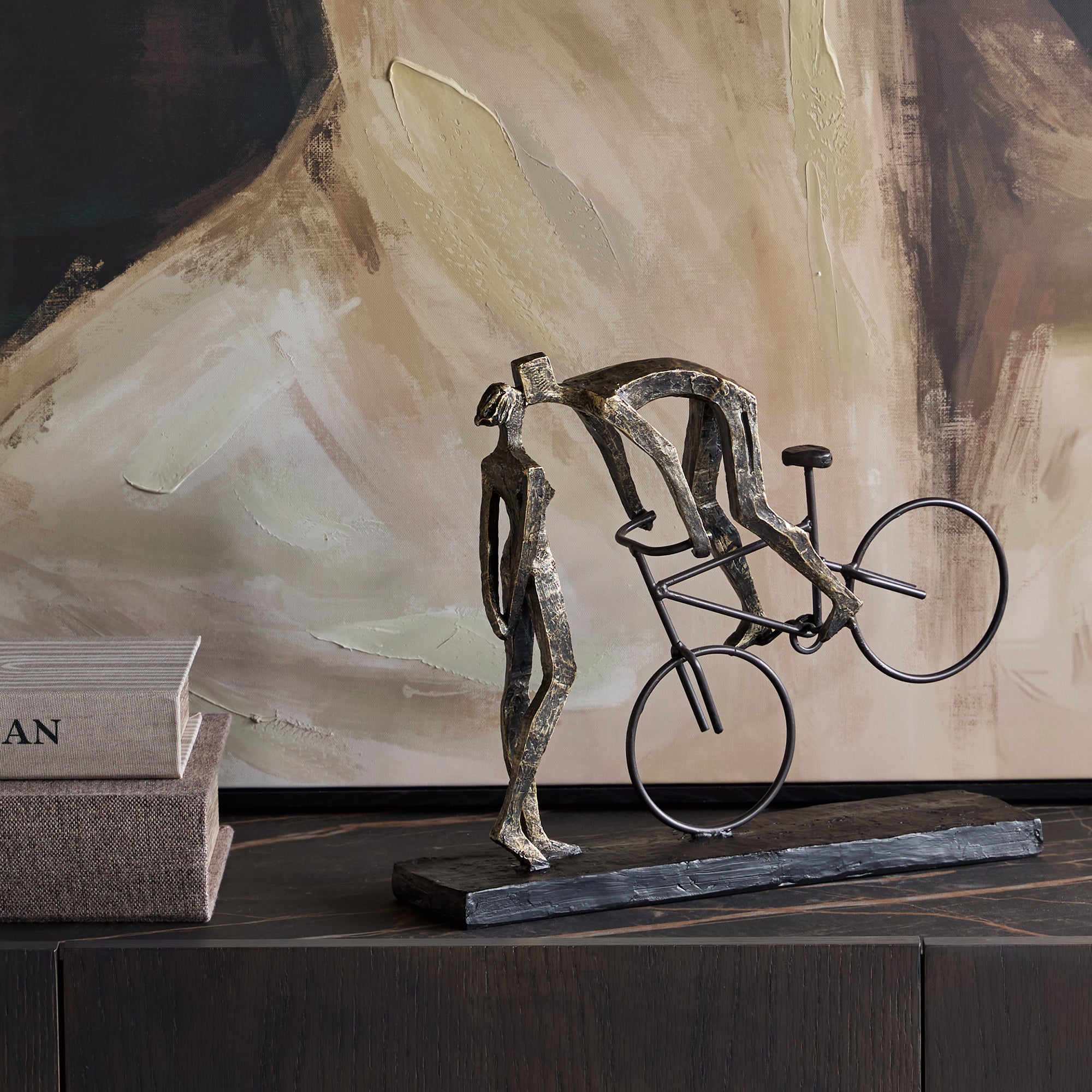 Balance of Love - Antique Bronze Sculpture
