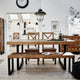 Delta - 140cm Extending Dining Table & 4 Upholstered Chairs