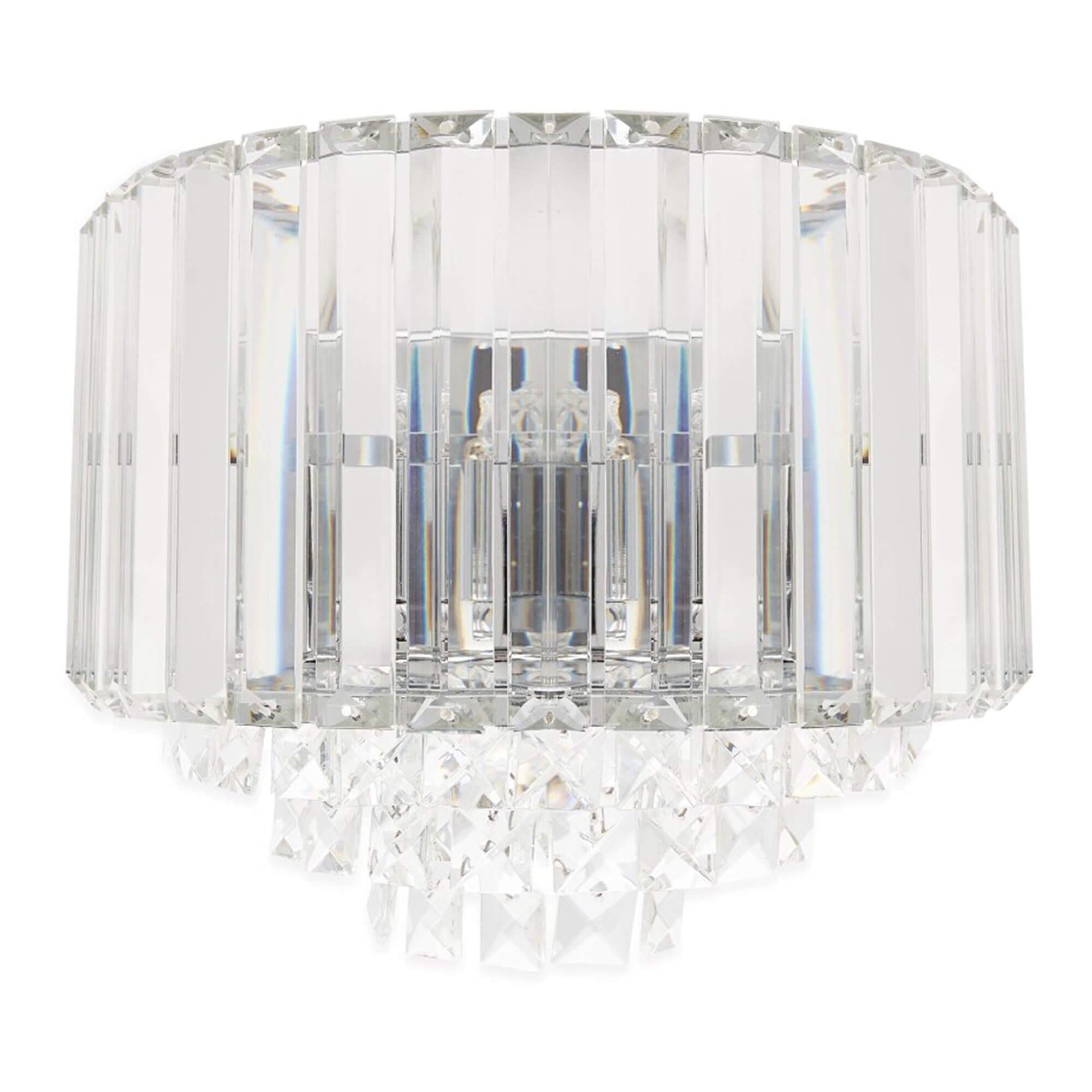 LA Collection Vienna Wall Light Crystal/Chrome